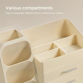HBlife makeup organizer with dedicated brush slots for quick retrieval.