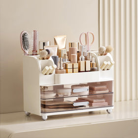 HBlife makeup organizer on a countertop ready for cosmetics and skincare