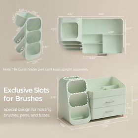 HBlife makeup organizer drawers provide hidden space for small items.