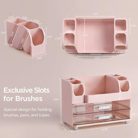 HBlife makeup organizer durable ABS plastic is easy to wipe clean