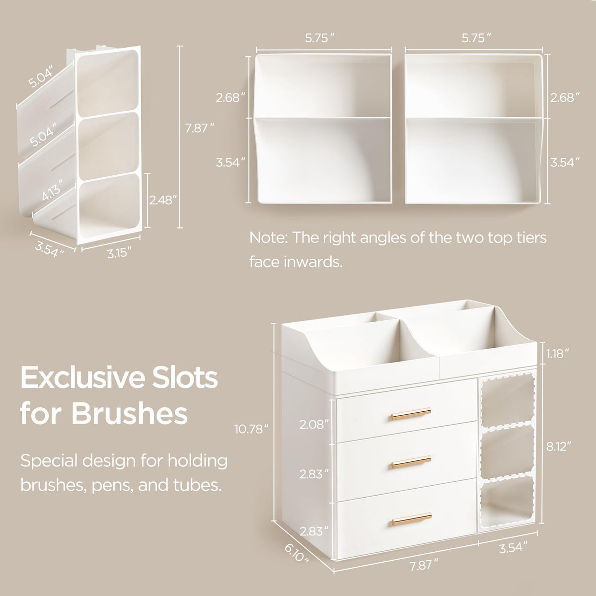 Left-side brush slots by HBlife keep tools neatly arranged.