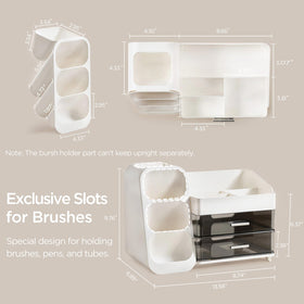 HBlife makeup organizer with multi-purpose slots for cosmetics, tools, and accessories.