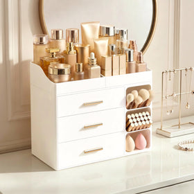 Versatile storage for skincare, haircare tools, and jewelry with HBlife.