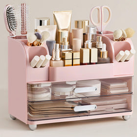 HBlife makeup organizer with top compartment for easy daily access