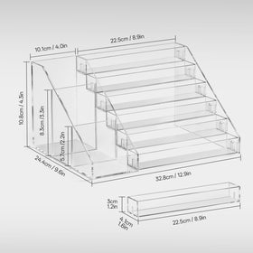HBlife 6-tier acrylic rack features tool-free assembly for quick setup.