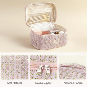 HBselect cotton material makeup bag for easy cleaning and daily use.