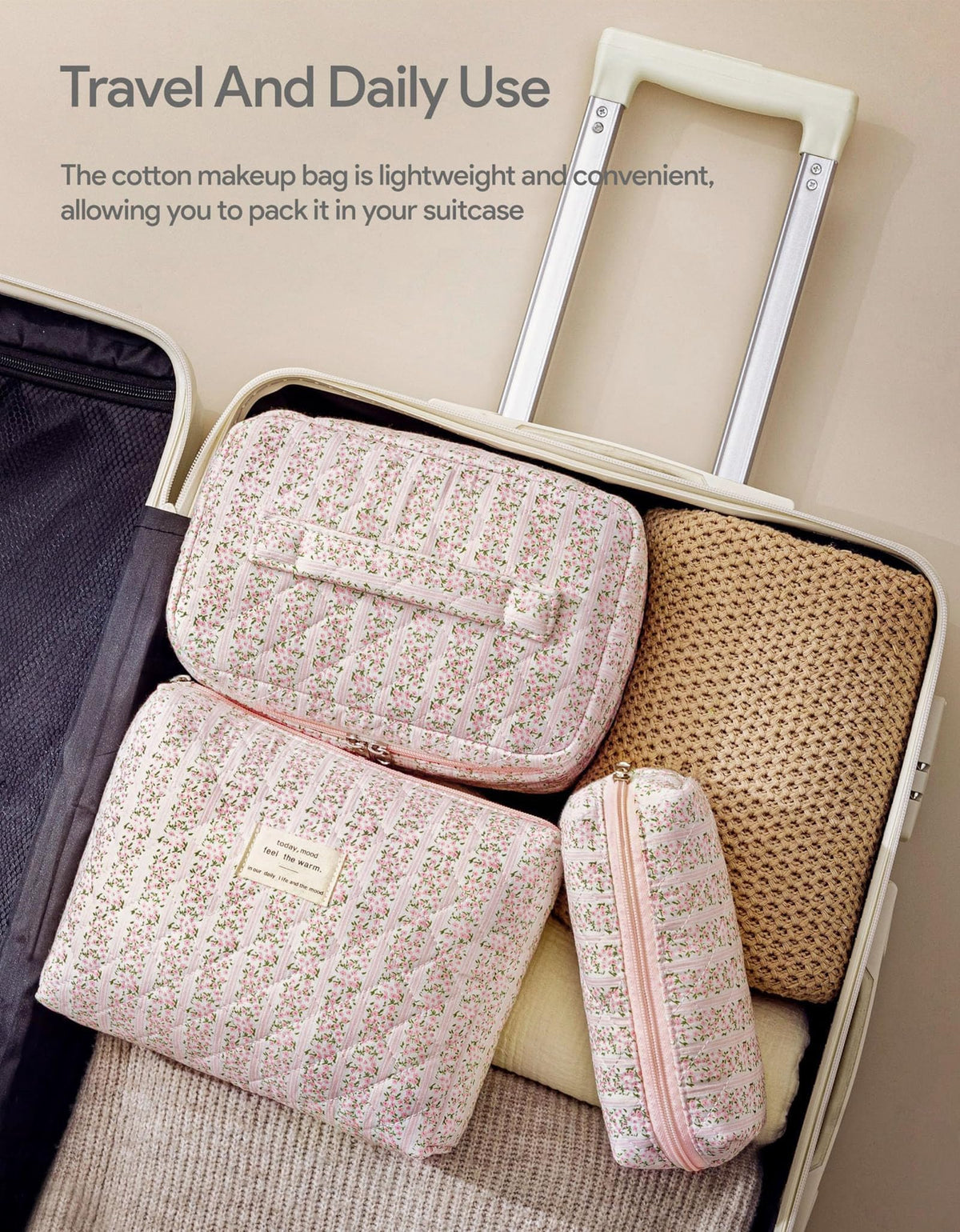 HBselect multi-use bag suitable as purse, cosmetic case, or toiletry bag.