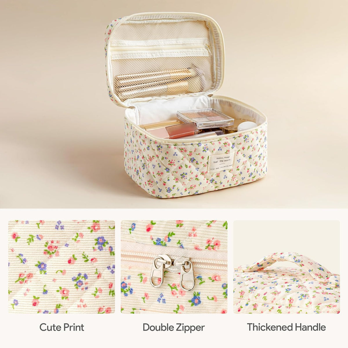 HBselect cotton travel bag small size, ideal for a compact pouch and daily essentials.