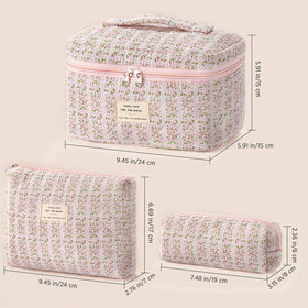 HBselect travel-friendly makeup bag folds flat for easy packing.