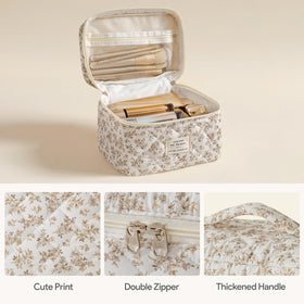 HBselect travel makeup bag shows large capacity for cosmetics and toiletries