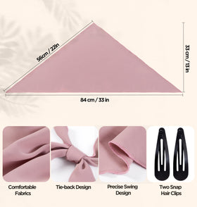 HBselect triangle head scarf with adjustable tie-back for secure wear