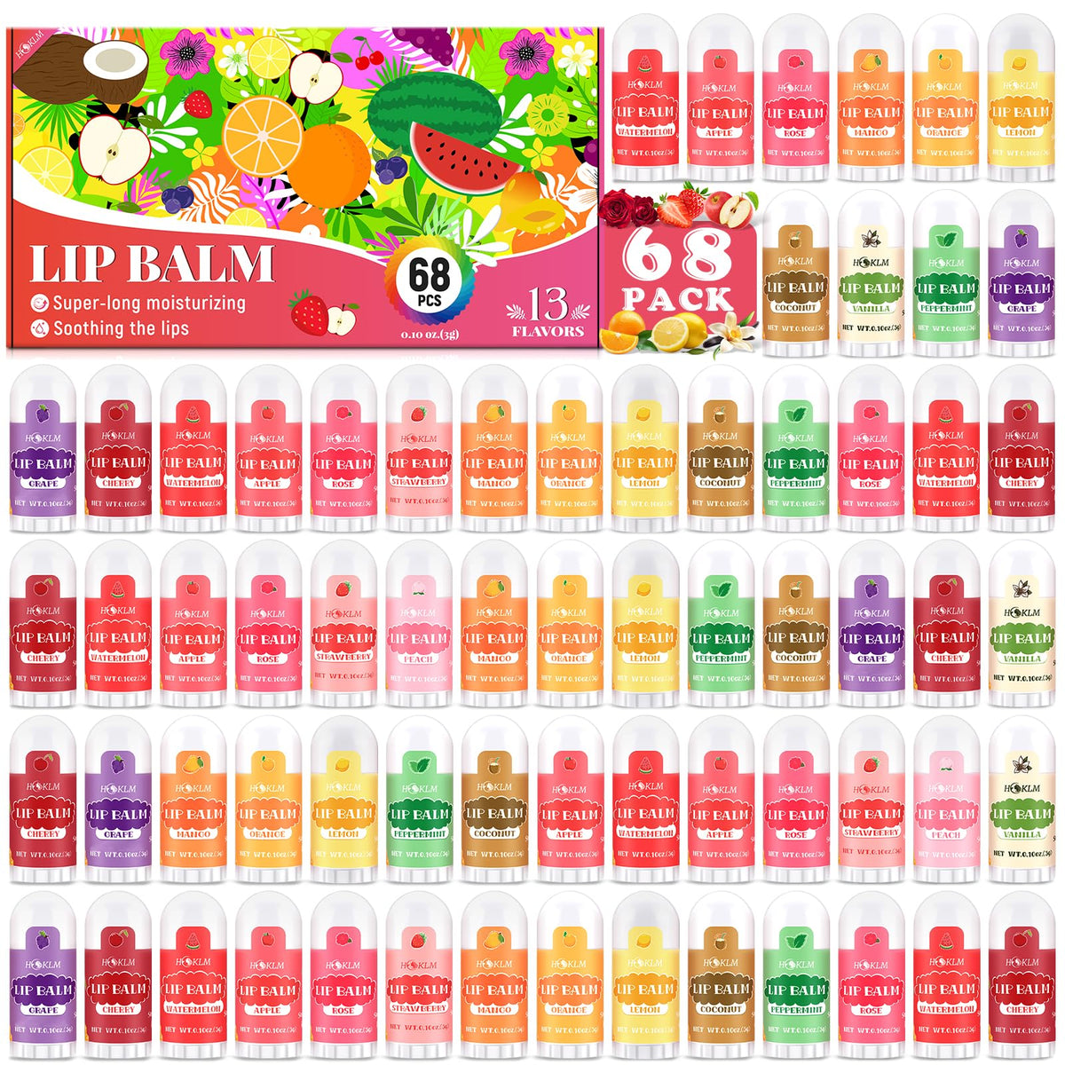HCKLM mini lip balm apple flavor for daily moisture and gentle lip care.