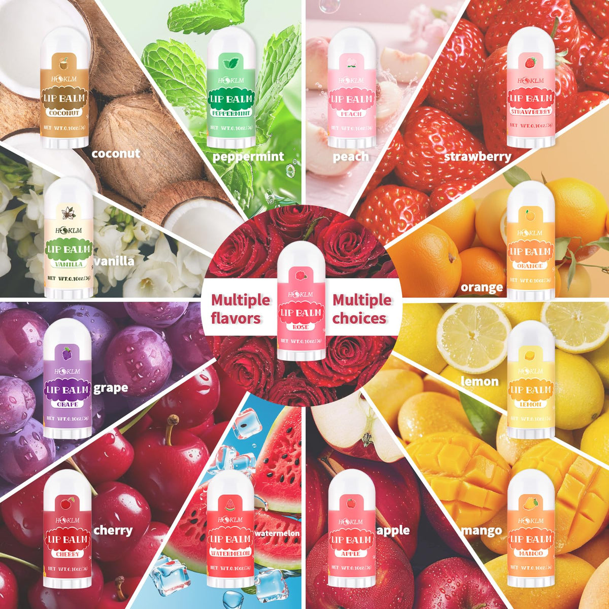 HCKLM mini lip balm cherry flavor keeps lips soft during chilly days.