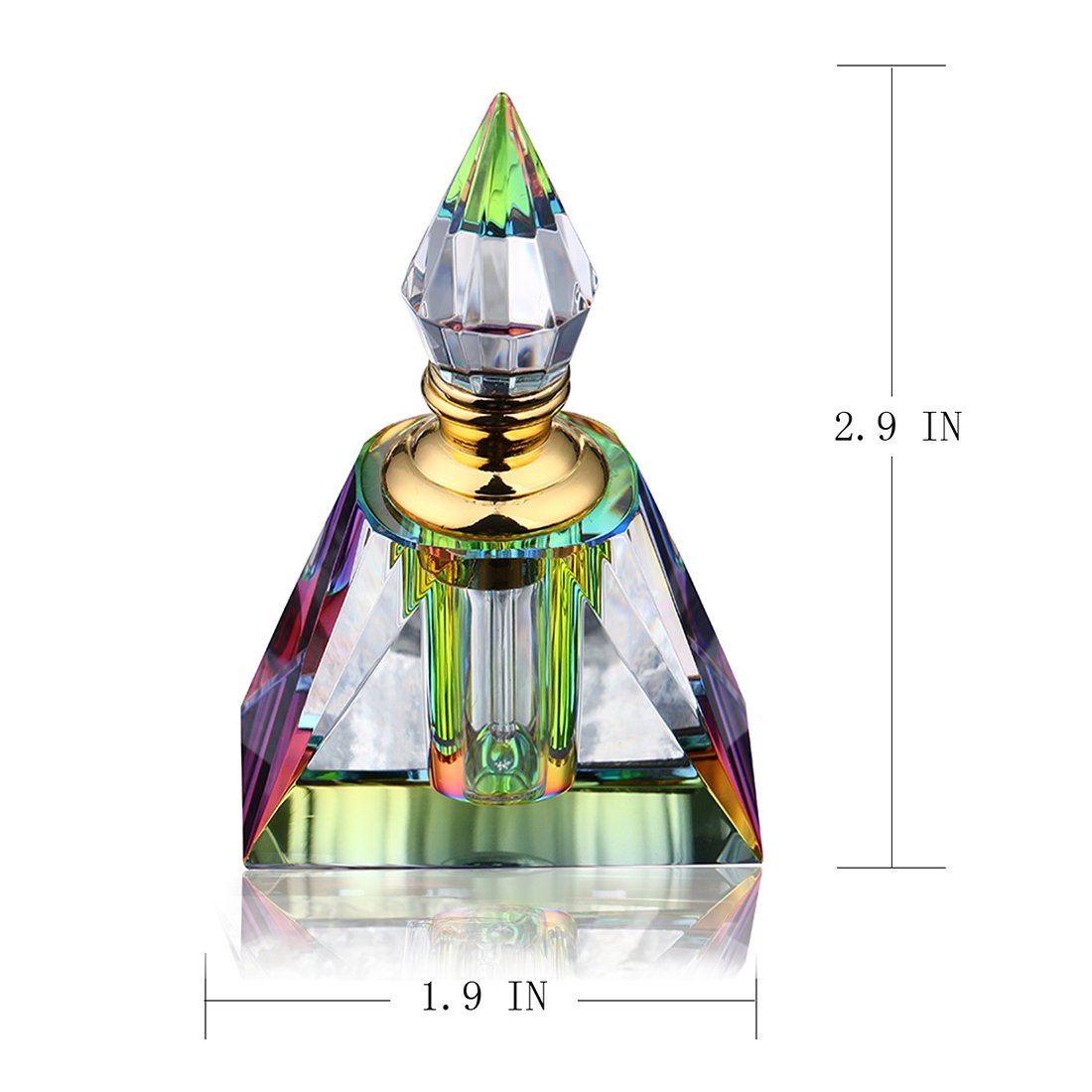 H&D HYALINE & DORA empty glass perfume bottle close-up for easy refill.