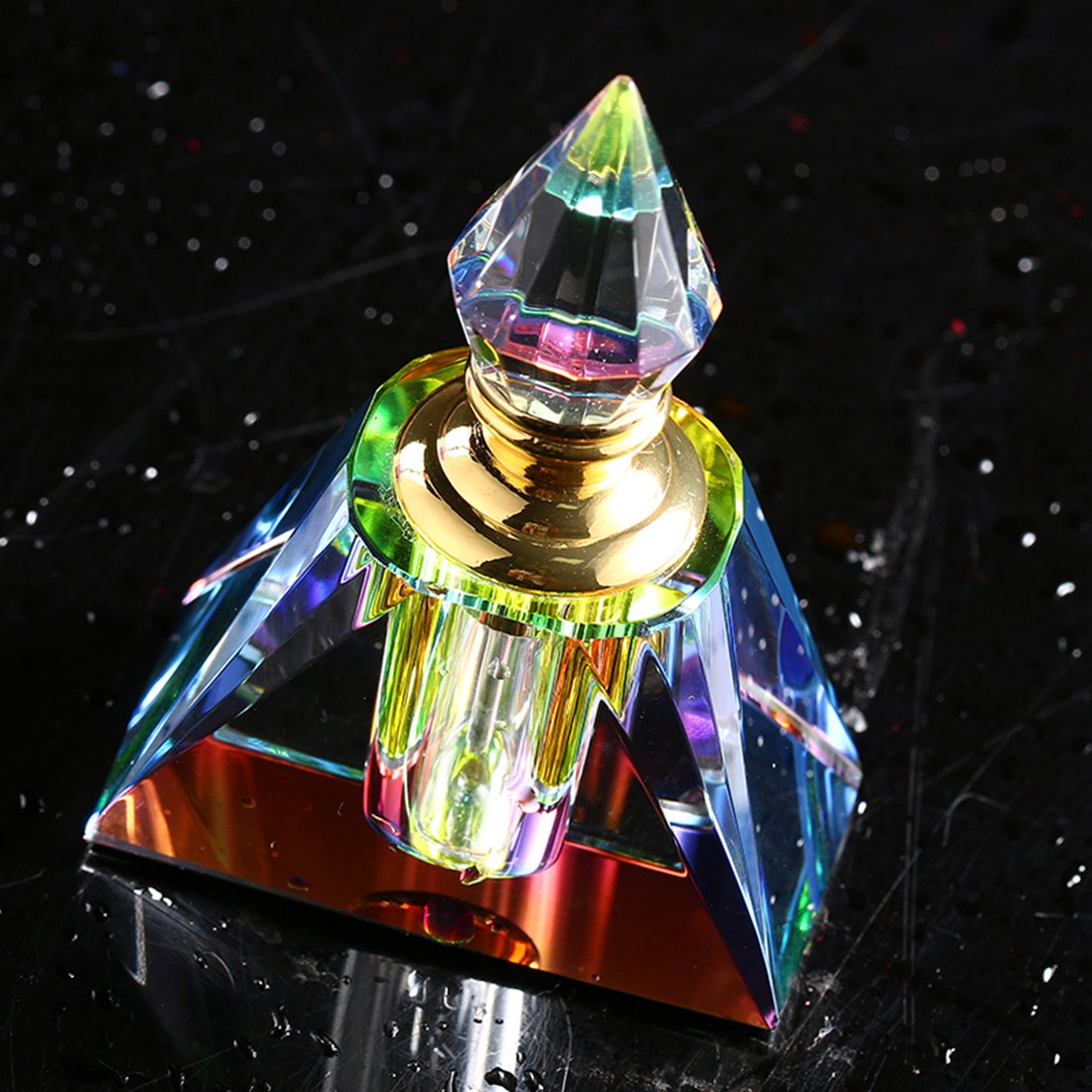 H&D HYALINE & DORA refillable mini bottle with clear glass, elegant design.