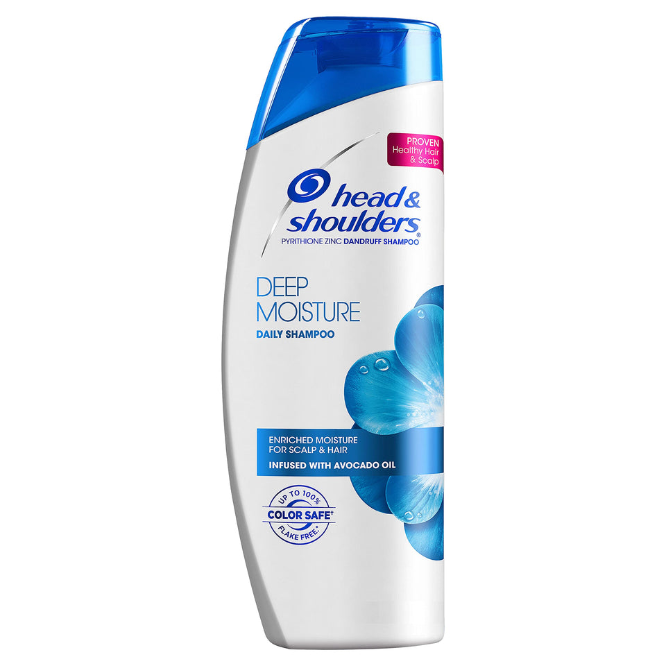 Head & Shoulders Deep Moisture shampoo bottle for daily anti-dandruff care and hydration.