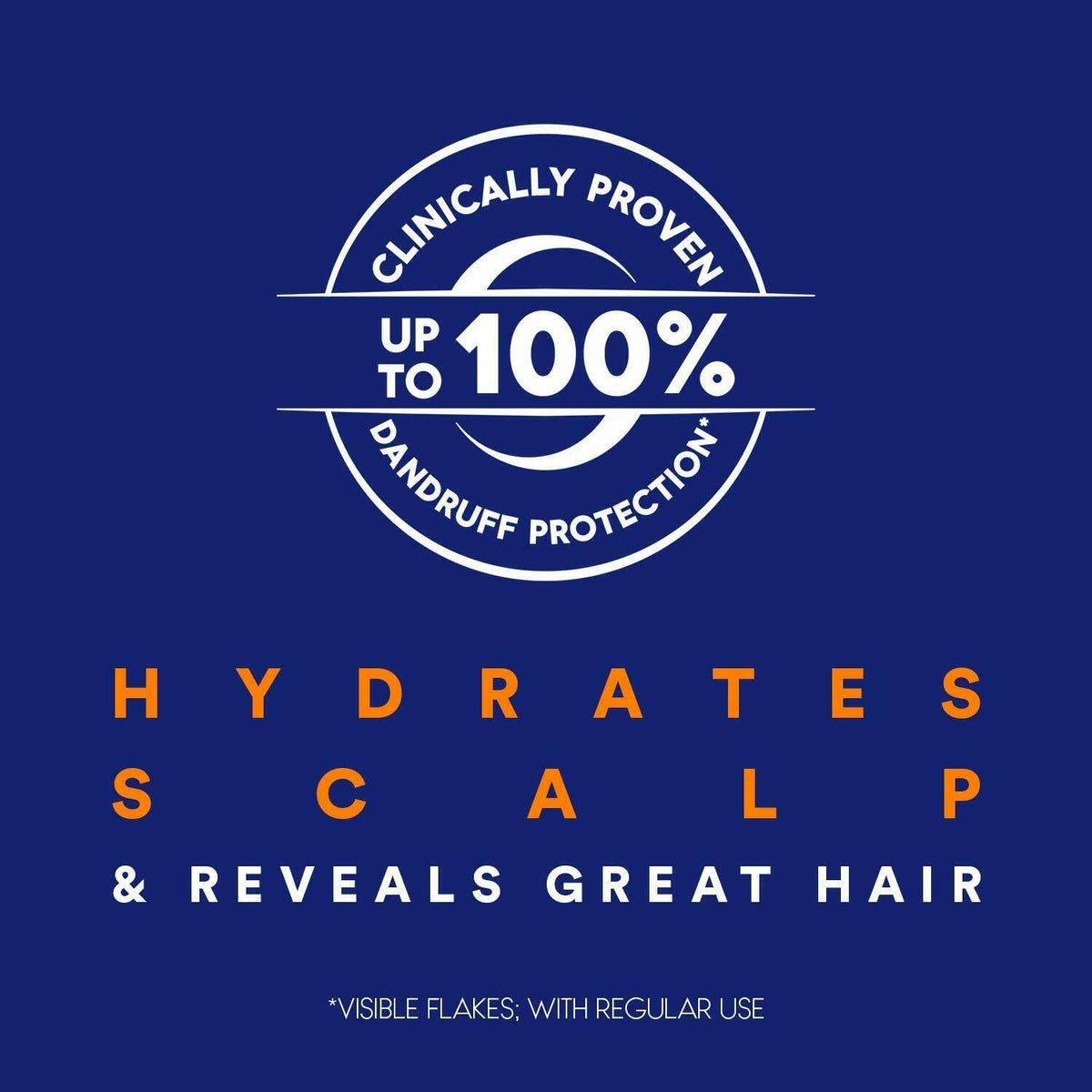Close-up of Head & Shoulders Clinical Strength label with 1% selenium sulfide formula for effective flakes control.