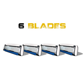 HB6 flexible cartridge adapting to scalp contours to minimize nicks.