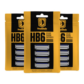 HeadBlade HB6 refill cartridge with six blades for a smooth scalp shave.