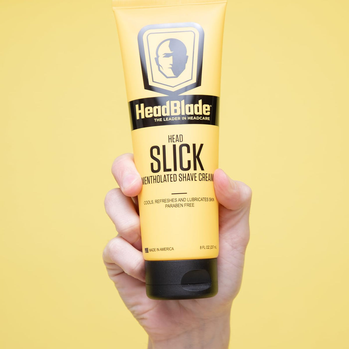 HeadBlade HeadSlick menthol-cooling delivers a refreshing sensation during the shave.