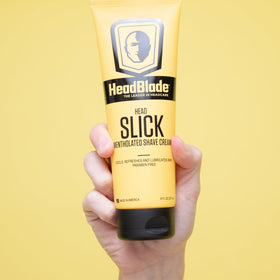 HeadBlade HeadSlick menthol-cooling delivers a refreshing sensation during the shave.