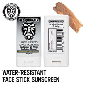 HeadHunter face stick application close-up showing quick, roll-on sun defense