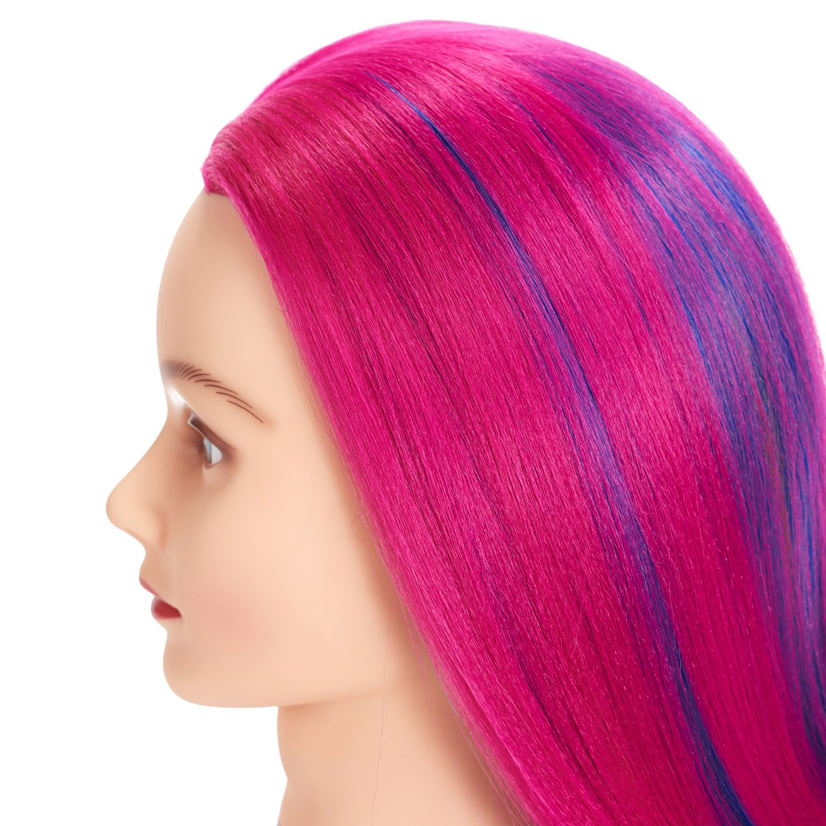 Headwinn high-temperature synthetic hair ready for styling practice.
