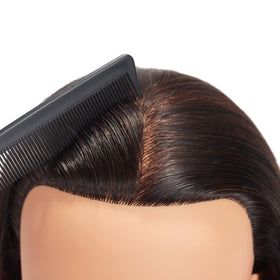 Headwinn natural black hair close-up showing 100% human hair texture.