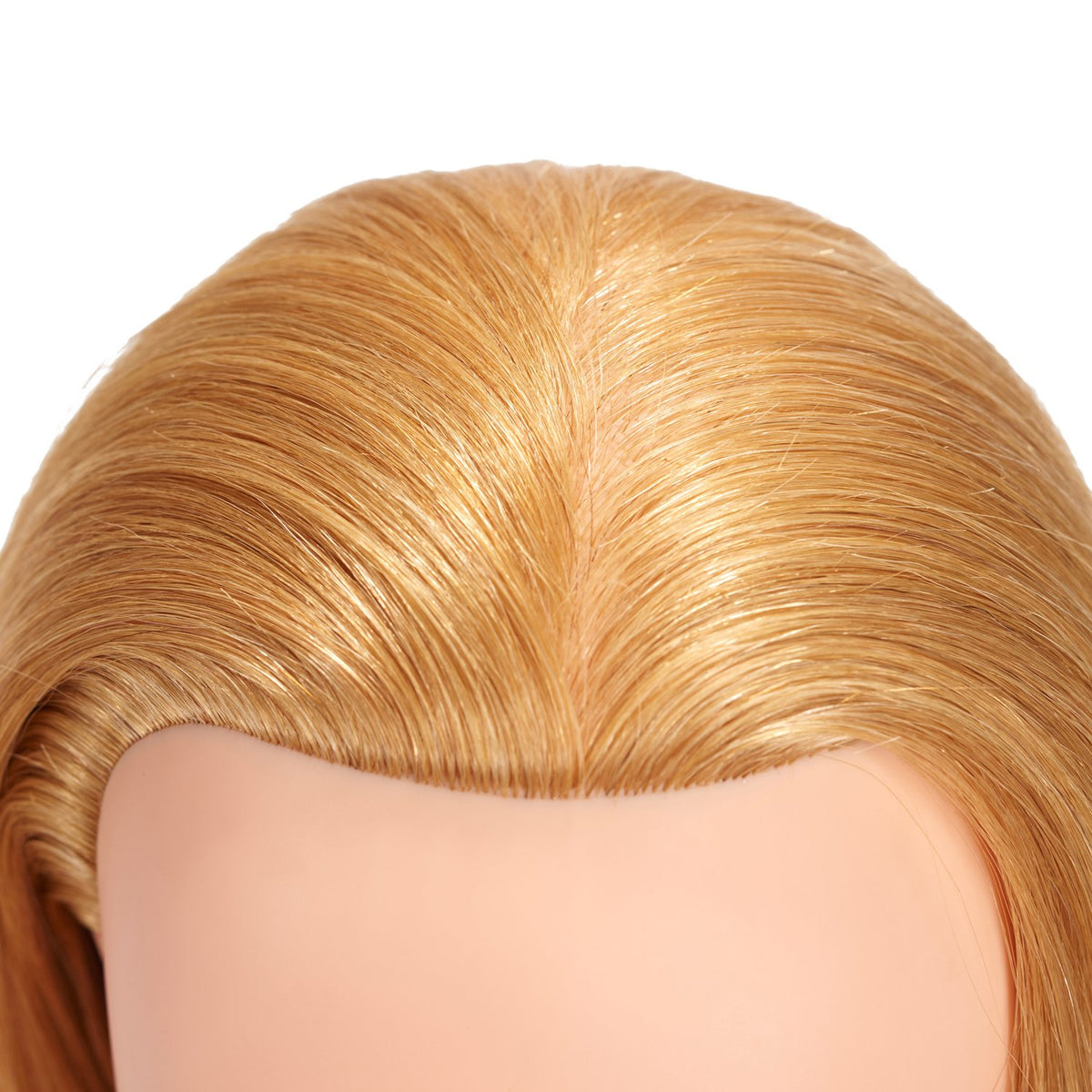 Headwinn Traininghead natural blonde back view showing full length.