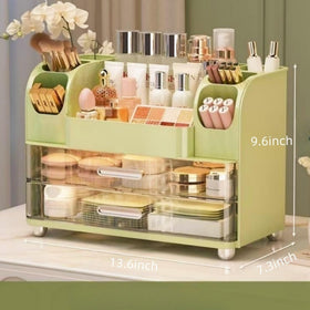 Heaime makeup organizer lipstick compartments help you locate favorite shades quickly.