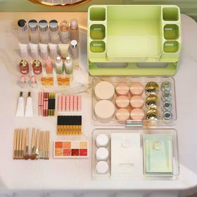 Heaime makeup organizer nail polish area keeps your colors tidy and accessible.