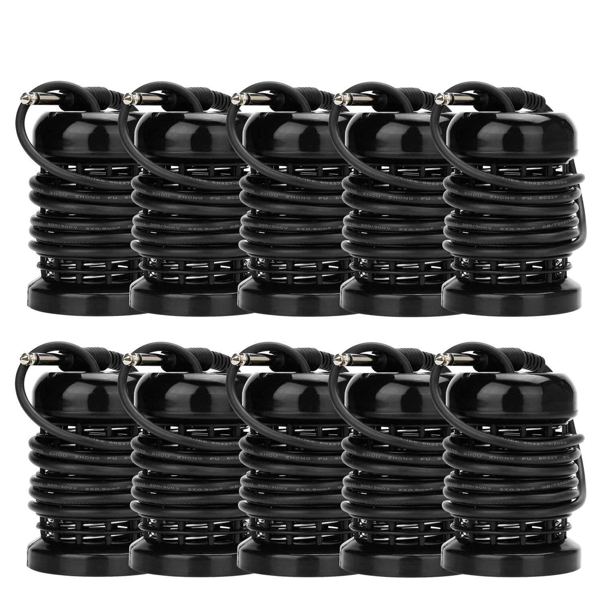 Healcity ionic foot bath array front view with rust-proof stainless steel coils.