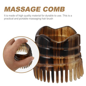 Healifty bull horn massager teeth close-up for precise detangling