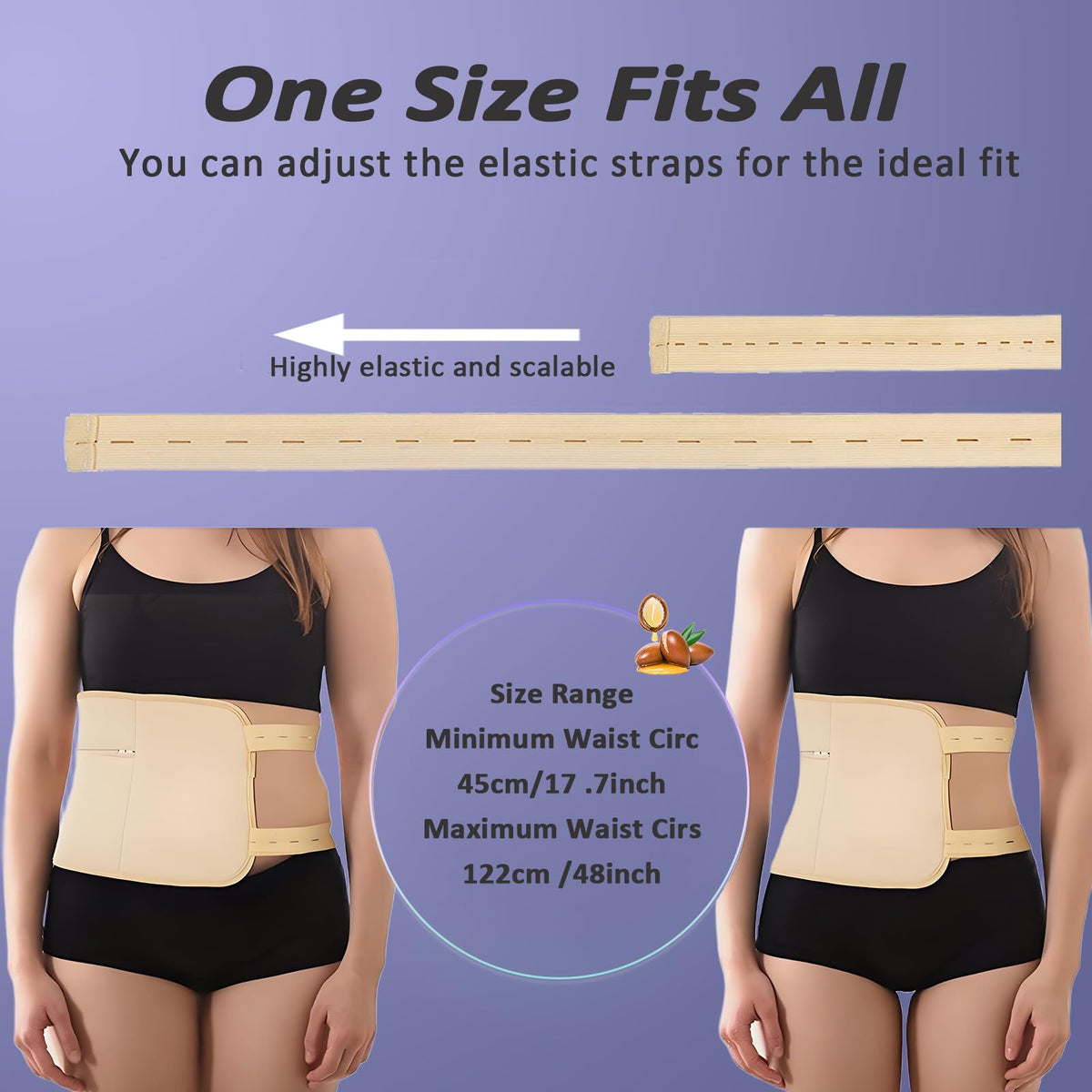 Adjustable straps on Healo wrap fit a variety of body shapes.