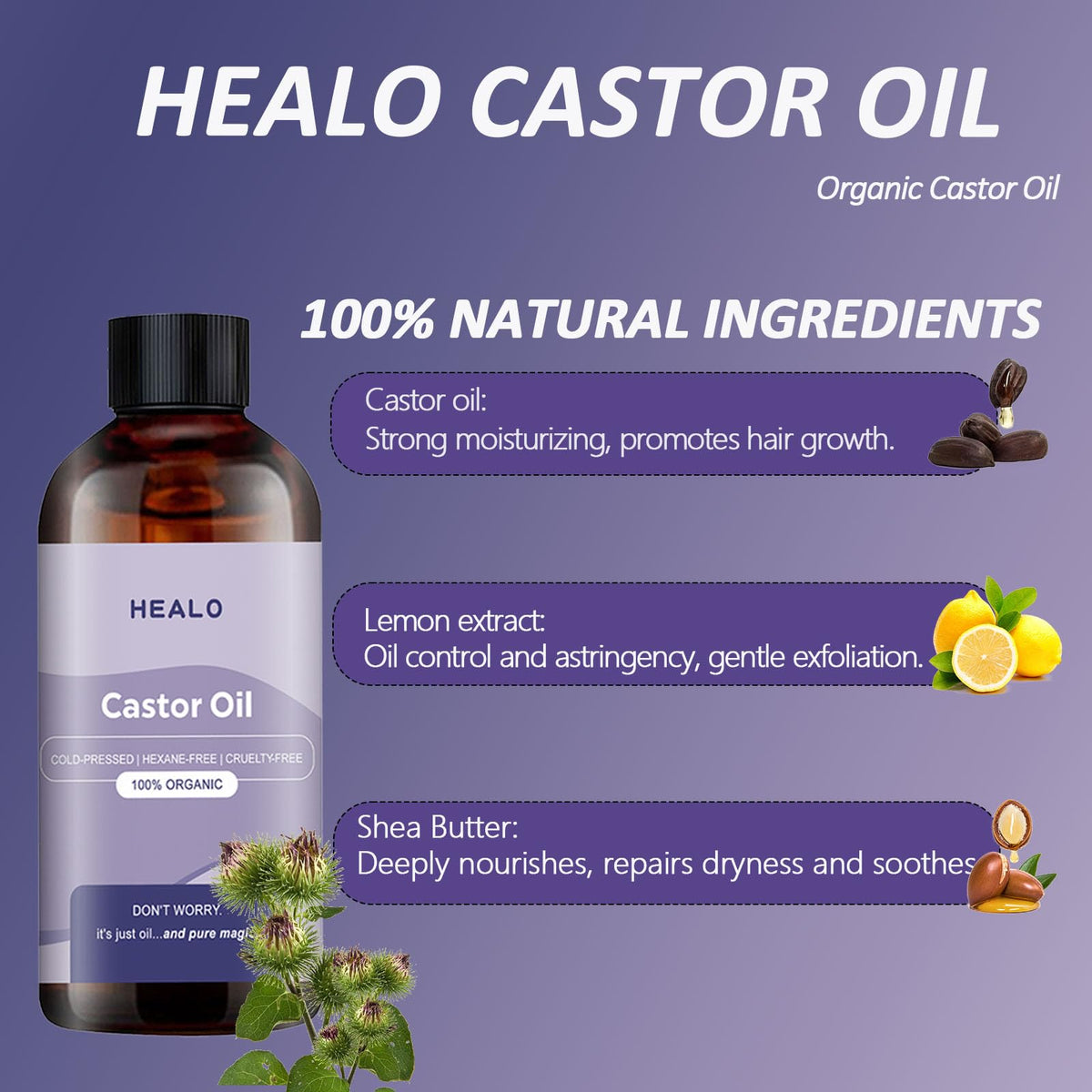 Applying castor oil to the patch then wrapping with Healo for easy treatment.