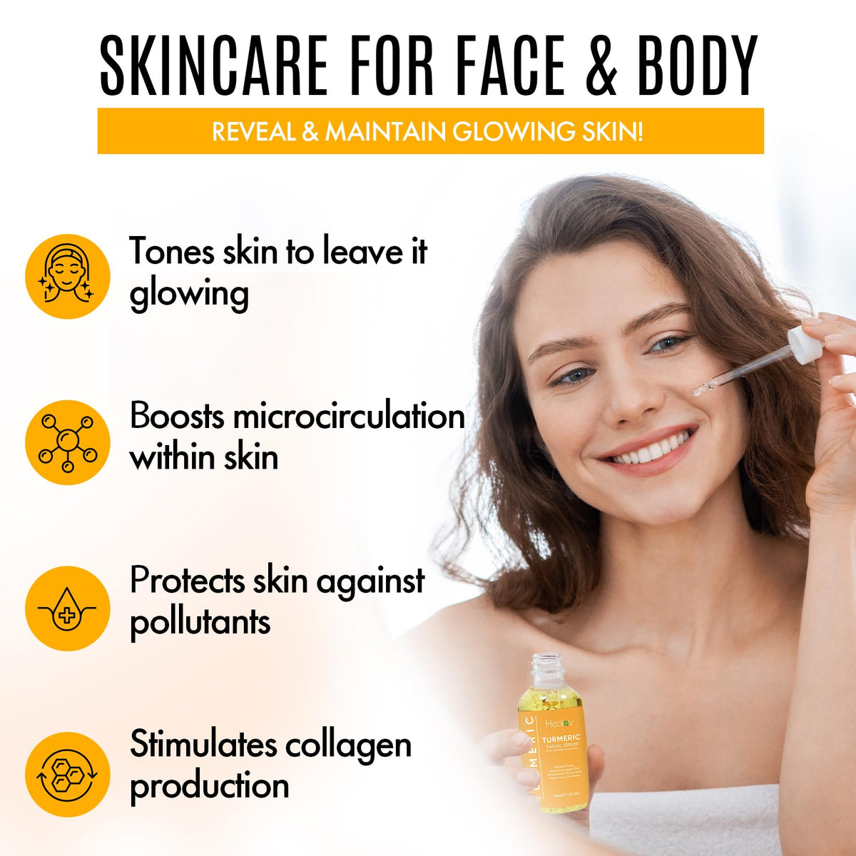Healov turmeric skin cleanser with aloe pump—gentle facial cleansing.