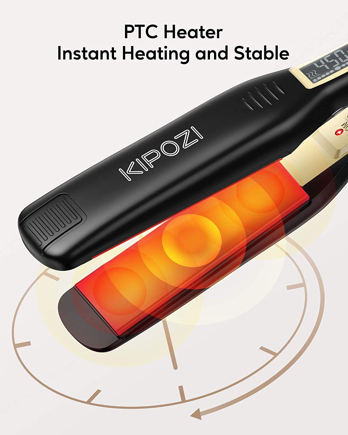 HealSmart flat iron demonstrates quick heat-up for faster styling