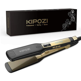 HealSmart professional titanium flat iron with 1.75-inch plates for salon-grade straightening at home