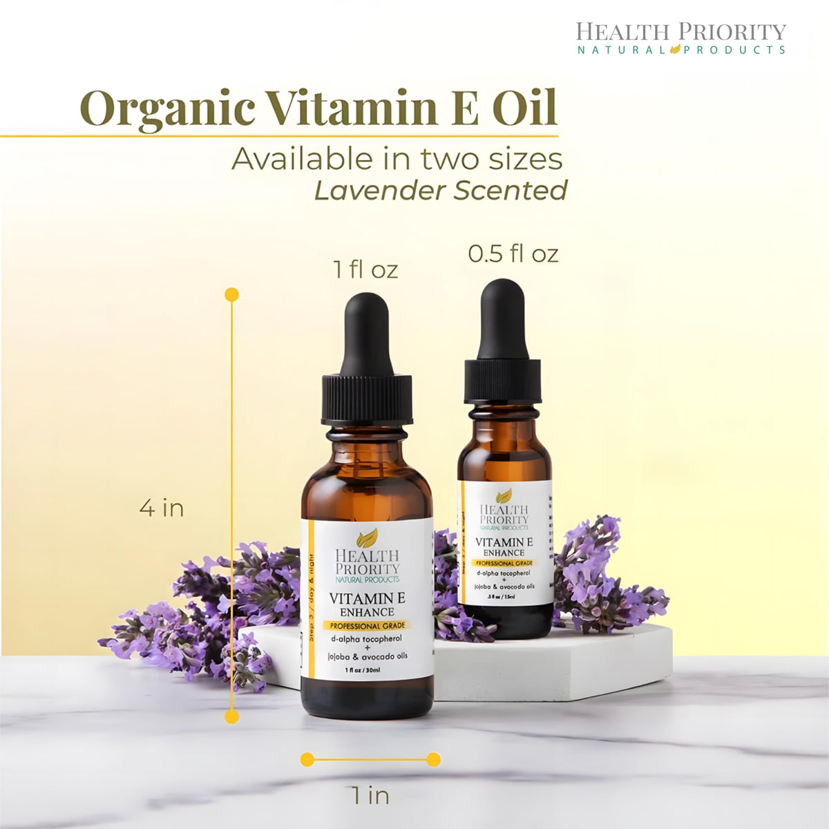 Health Priority Natural Products Vitamin E Oil applied to skin for softness