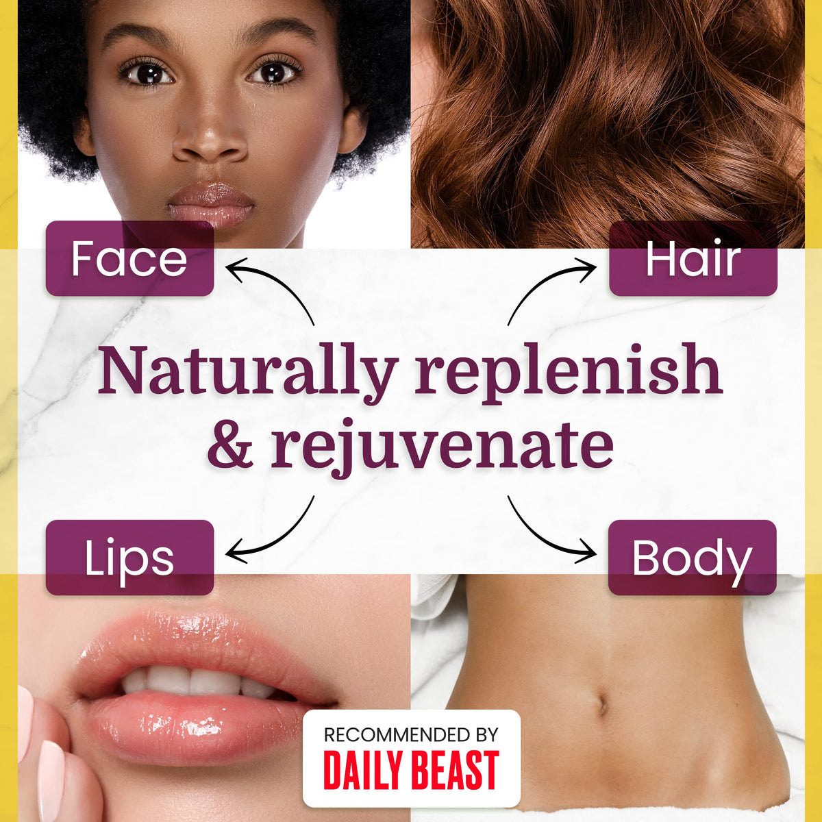 Health Priority Naturals Vitamin E Oil on scar areas aiding even tone and nourishment.