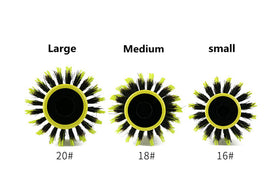 Healthcom 3-in-1 round brush large size for thick hair styling.