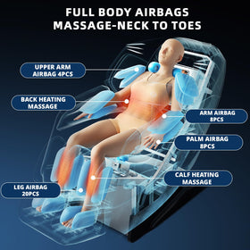 HealthRelife 4D massage chair control panel and remote for easy adjustments and Bluetooth music