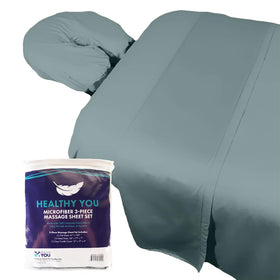 Healthy You Ocean fitted sheet secures a professional fit on most tables.