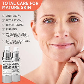 HealthyDerm application hand holding bottle emphasizes age-friendly use