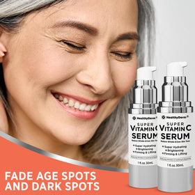 HealthyDerm serum on the face for a smoother, radiant look