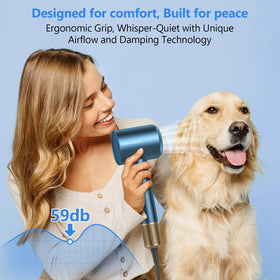 HEARBOBO pet-hair dryer mode enables gentle grooming at home.