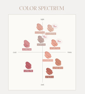 Heart Percent Dote On Mood lip base paired with Glowy Tint for enhanced shine.