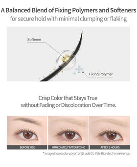 Ultra-fine brush of Heart Percent Browcara coats brows with precision.