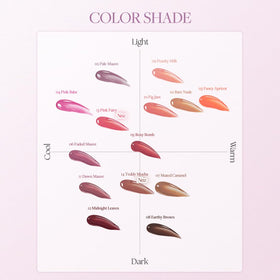 Heart Percent Dote On Mood Glossy tint closeup highlights shine.