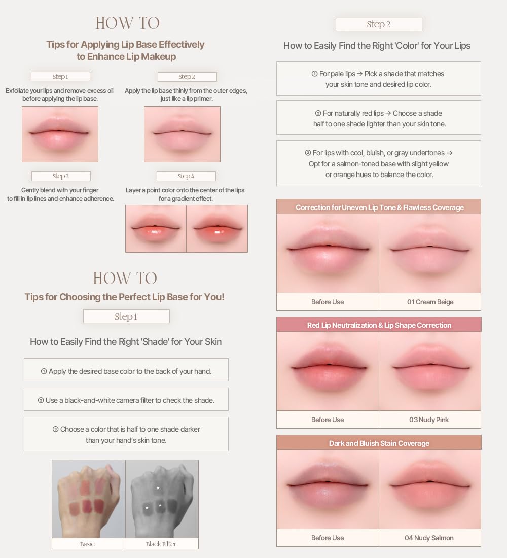 Heart Percent Dote On Mood Lip Primer Base enhances color payoff and smoothness